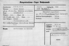 Karteikarte Simon Hoexter KZ-Buchenwald