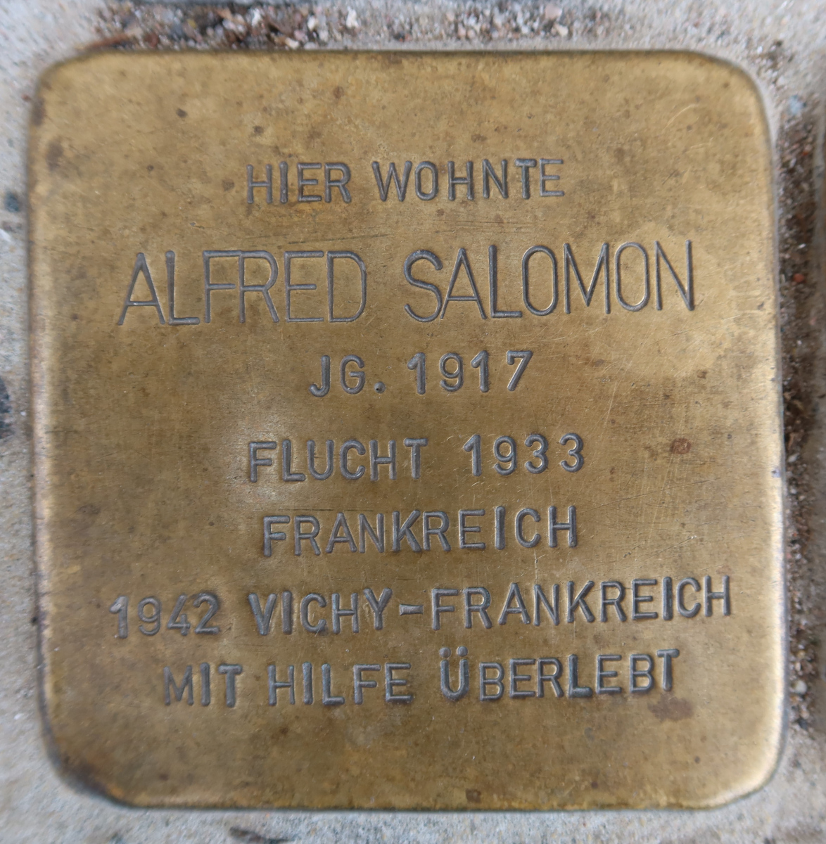 Stolperstein für Alfred Salomon